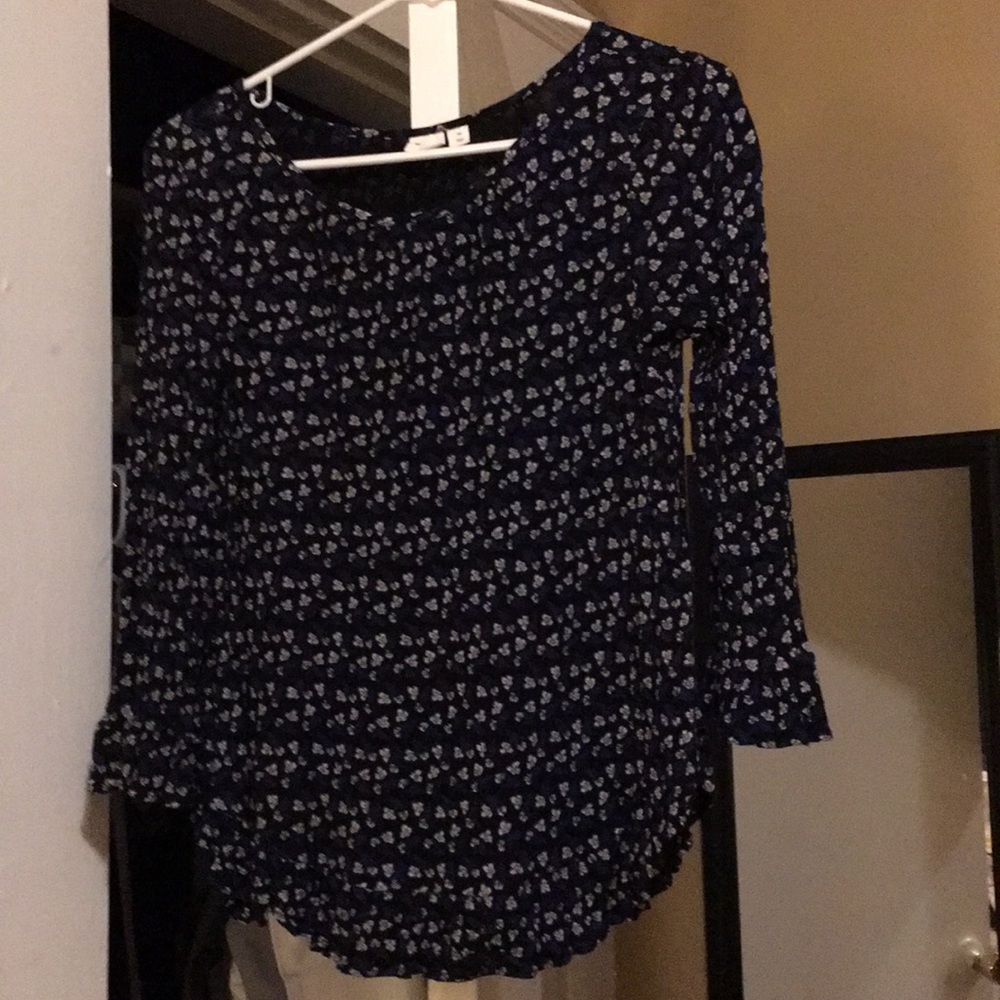 Blue Floral Top
